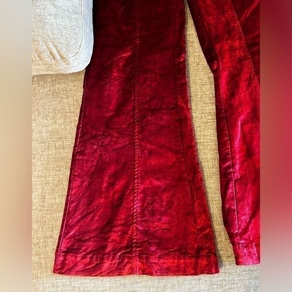Free People Walk With You Velvet Flare Trouser
Pants in Cherry Juice - Picture 7 of 10